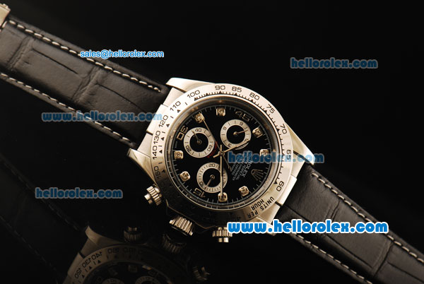 Rolex Daytona Automatic Black Dial with Diamond Markers - Click Image to Close